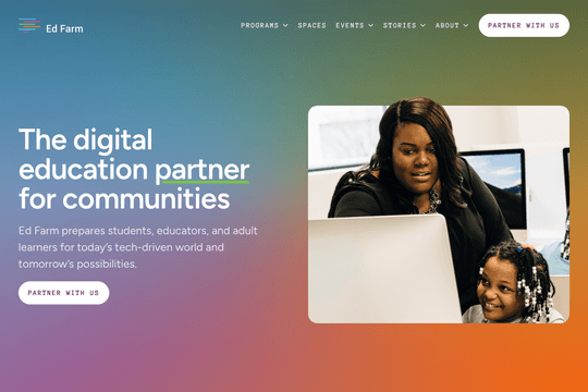 Website for a tech education ecosystem for communities thumbnail