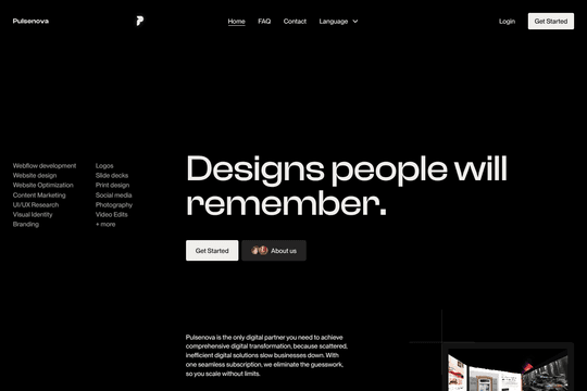 Pulsenova | Editorial Webflow Studio thumbnail