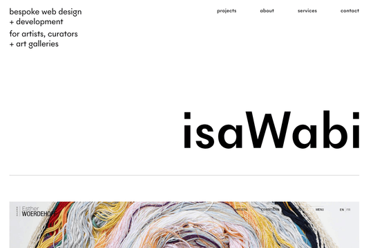 isaWabi | bespoke web design + development for artists, curators + art galleries thumbnail