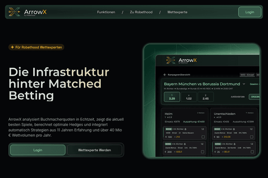 ArrowX - Matched Betting Infrastructure Platform thumbnail