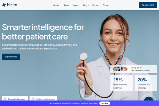 Heltro - Webflow HTML website template | Radiant Templates thumbnail