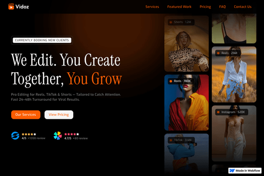 Vidoz - Creative Video Editing Website thumbnail