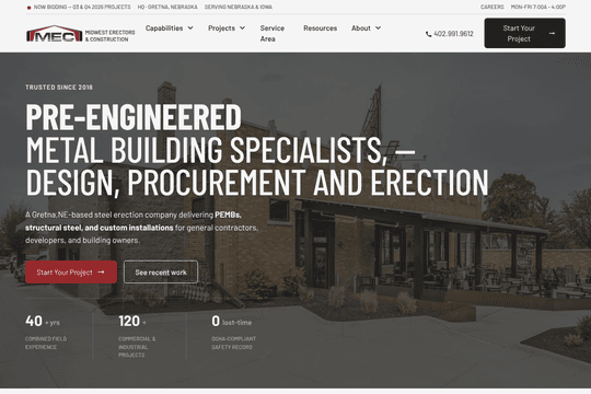 Local Metal Building Specialists Website thumbnail