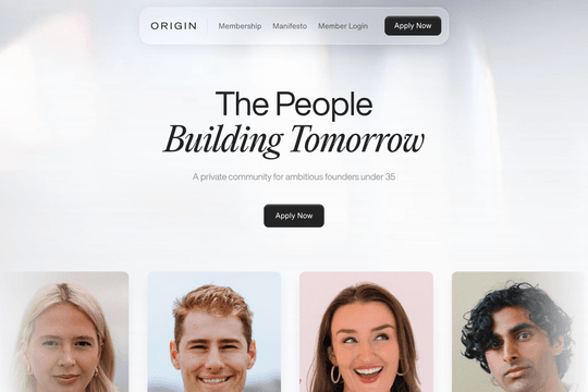 Origin – A private community for ambitious founders under 35 thumbnail