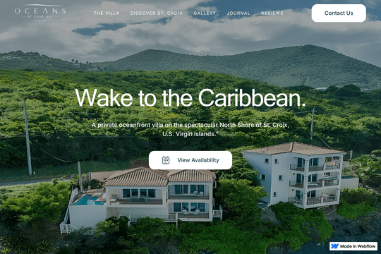 Oceans at Cane Bay — Luxury Villa Website Redesign thumbnail